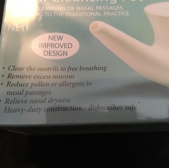 Ancient Secrets Nasal Cleansing Pot Ceramic Neti Pot NWT Dishwasher Safe - Picture 3 of 6